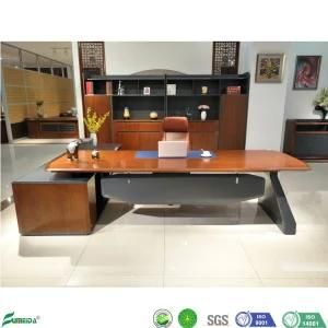 Modern MDF Wooden Veneer 2.8m Executive Boss Table with Functional Socket
