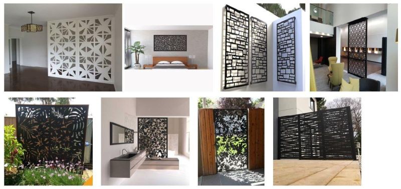 Simple Design Metal Aluminum Decorative Laser Cut Fence Panel and Screen