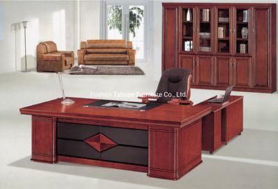 Chinese L-Shape Commercial Wooden Office Computer MDF Executive Table Furniture