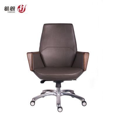 Middle Back Big Lots Computer Leather Chair Office Equipment for Manager