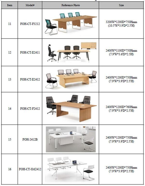 Luxury U-Shape Boardroom Furniture Table