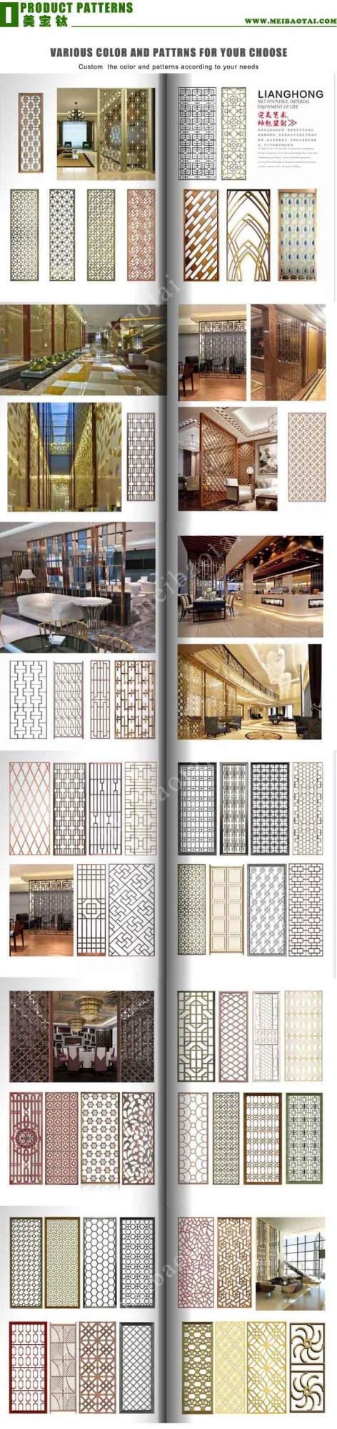 Great Value Stainless Steel Hotel Decorative Screen Divider Colored Decorative Stainless Steel Divider