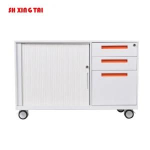 3 Drawers Mobile Caddy with Roller Shutter Door