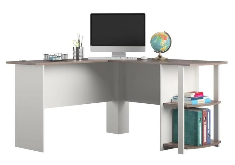 Nova Wood Storage Shelf L Shape Computer Desk