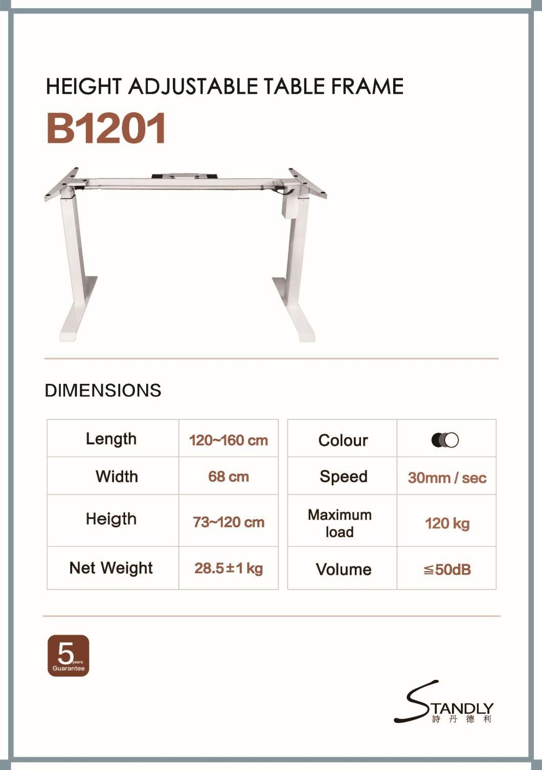 Smart Electric Single Motor Three Stages Height Adjustable Sit to Stand up Lifting Table Frame /Office Furniture and Home Furniture