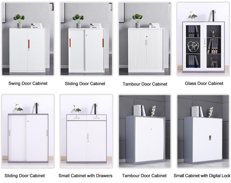 Multi-Functional Metal Small Storage Cabinet with 2 Drawers