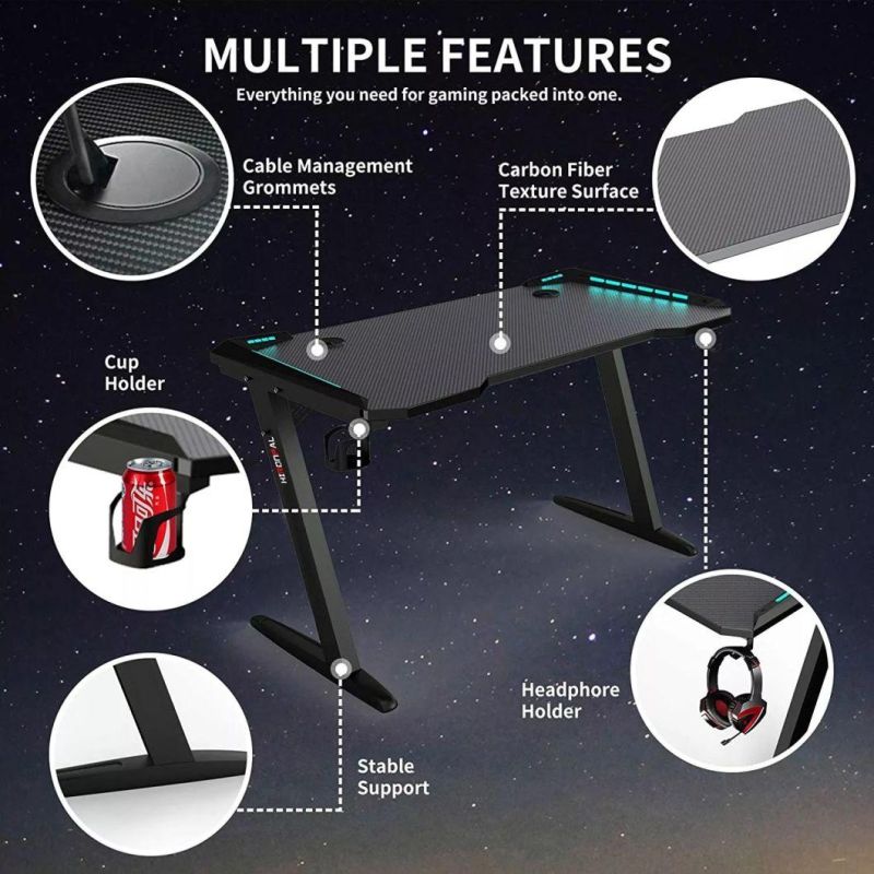 Gaming Desk for Amazon Walmart Gaming Table with RGB