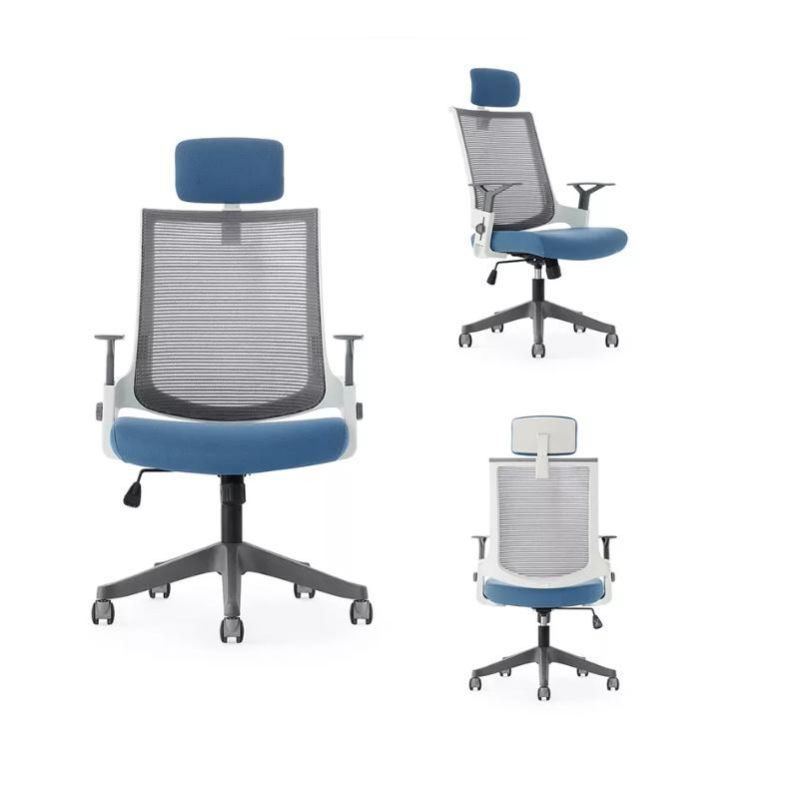 Hot Sale Ergonomic Swivel Office Chair High Back Plastic Mesh Chair with Fixed Armrest