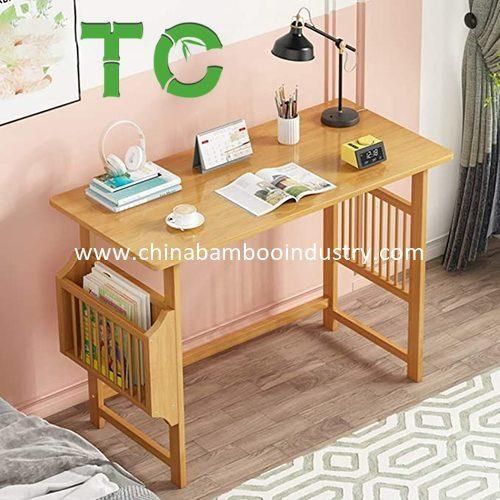 Natural Computer Desk with Storage Home Office Desk Laptop Study Writing Table