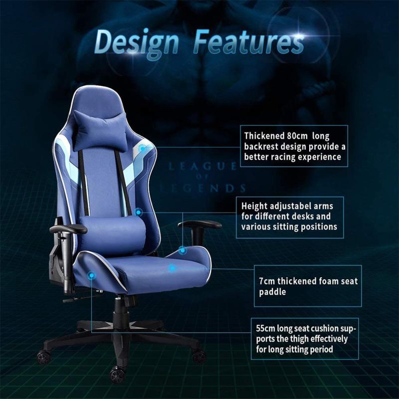 Factory Wholesale Cheap Armrest Swivel PU Leather Computer Gaming Chair Cadeira Gamer