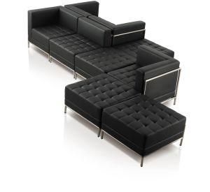 Synthetic Leather Sofa Sectional S Shape Sectional Sofa Set Furniture