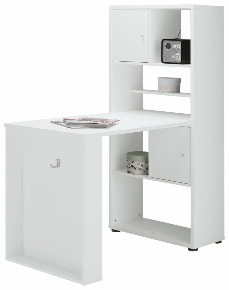 Customized L-Shaped White Corner Laptop Table Computer Desk