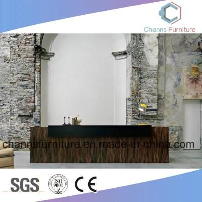 Modern Brown Wooden Desk Reception Table Office Furniture