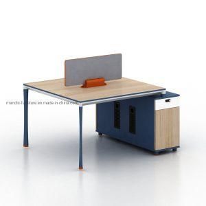 Melamine 2 Person Wooden Office Partition Workstation