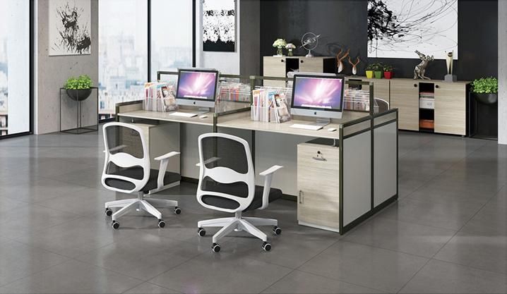 Modern Elegant Melamine Staff Workstation Office Table Partition