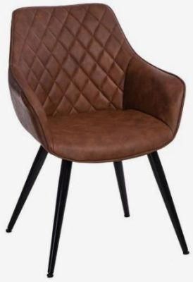 Home Furniture Modern Fabric Dining Chair with Metal Legs