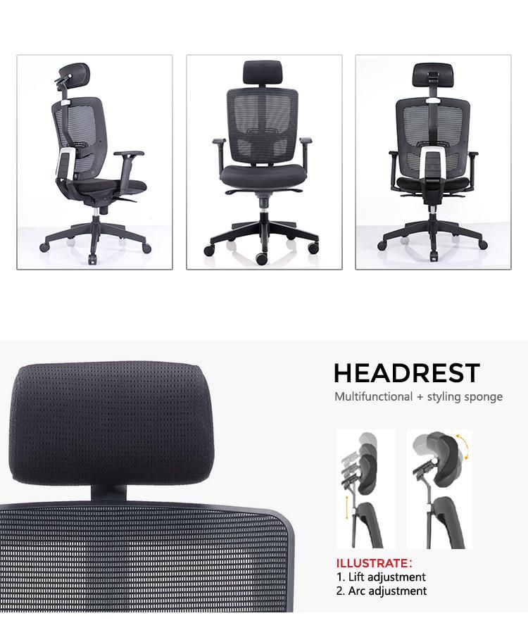 Manufacturer Commercial Furniture Adjustable Mesh Ergonomic High Back Office Chair