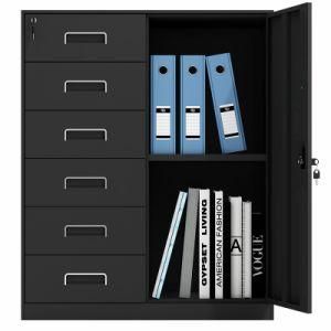 New Fashion Cheap Price 6 Drawers Metal Filing Cabinet for Home Low Cabinets with Lock