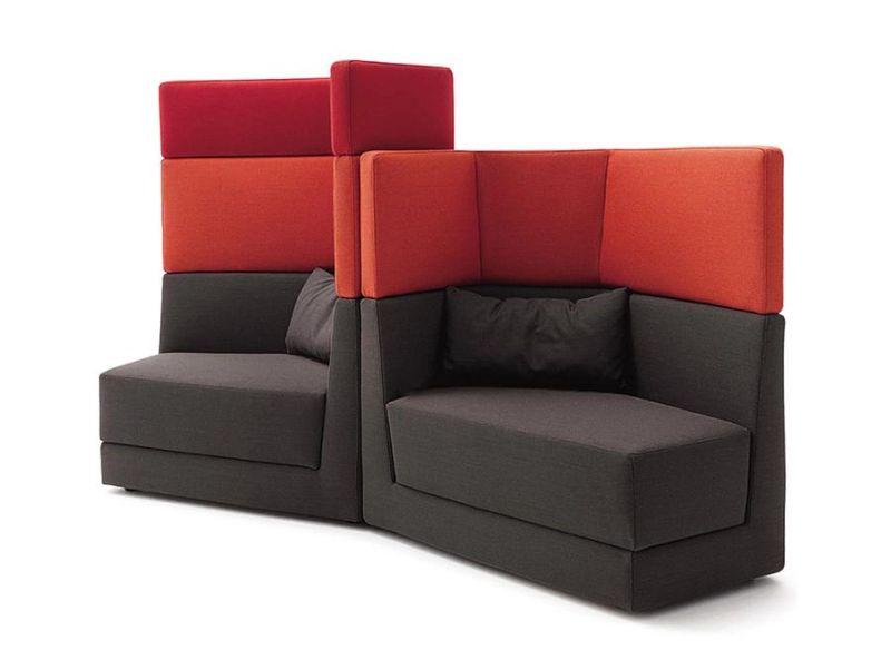 New Model High Back Fabric Sofa Set Office Sectional Sofa Commercial Office Lounge Seating