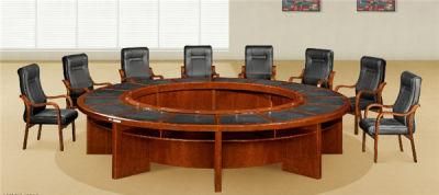 Big Size Customized Round Wooden Conference Table for Business Meeting