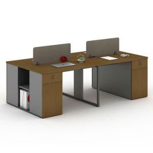 Comfortable Wooden Material 2 Person Computer Workstation 4 Person Workstation