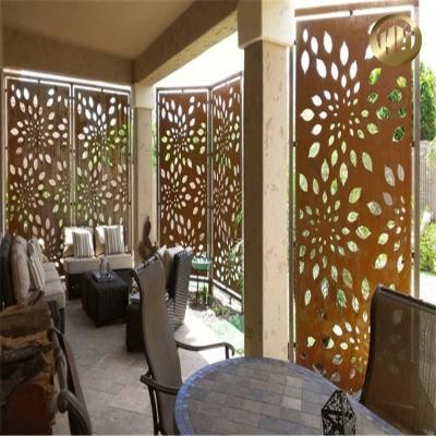 Simple Garden Outdoor Metal Corten Steel High Quality Screen