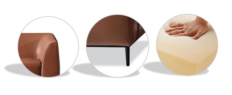 Zode Italian Sofa Adjustable Seat Genuine Leather Living Room Sofa