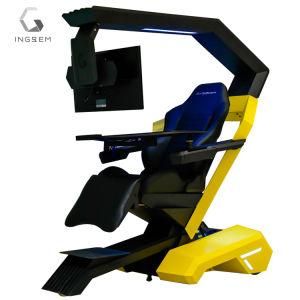 C4 Owlet S PC Chair Workstation with Pedestal Zero Gravity Cockpit