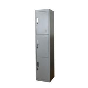 Luoyang Steel Office Furniture Light Grey 3 Door Steel Locker Cabinet
