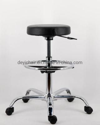 Aluminium Footring Nylon Base Caster Class Four Gaslift Round Shape Seat Soft Foam Lab Chair