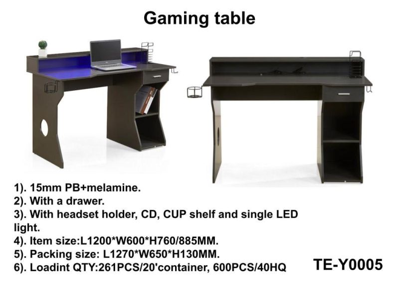 Gaming Desk Office Computer Table PC High Quality Powder Coating Desk Home Furniture