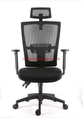 Mesh Upholstery High Back Nylon Frame Heavy Duty Mechanism with Headrest Manager Executive Office Chair