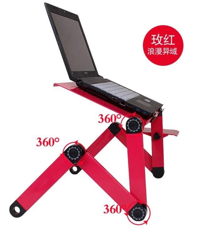 Flexible Adjustable Computer Stainless Steel Folding Laptop Desk