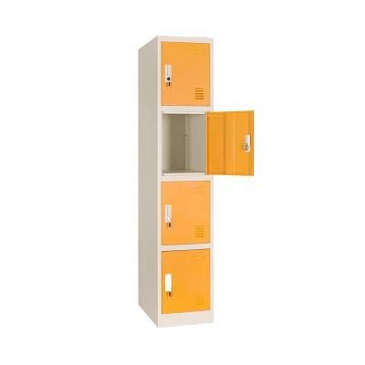 4 Door Metal Locker Kids Metal Locker Room Furniture Hinge