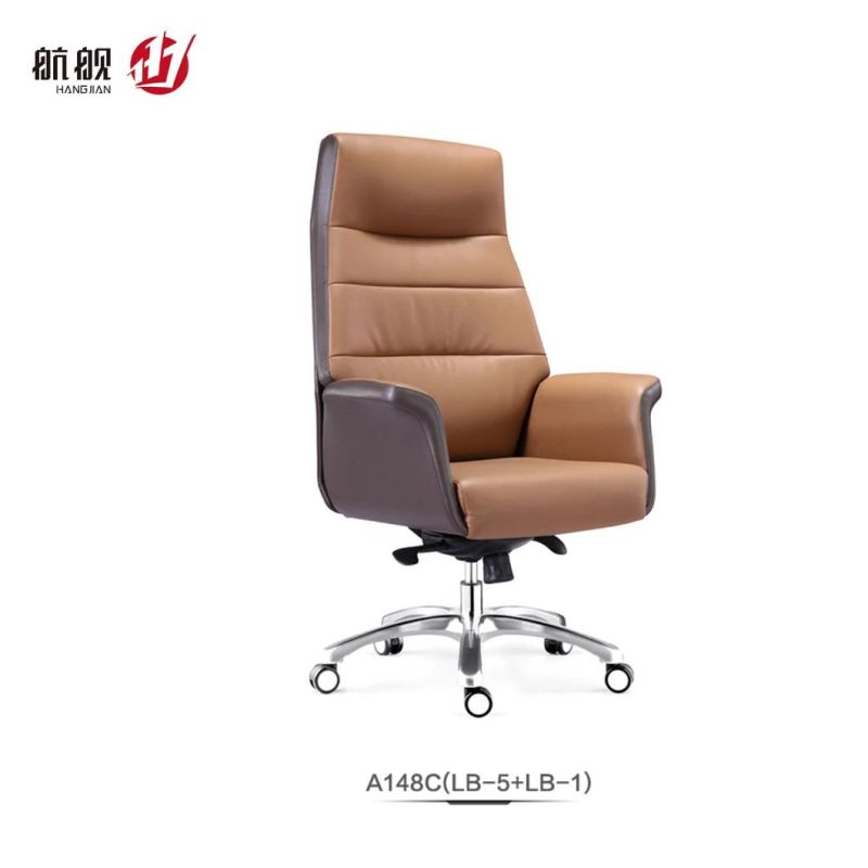 Modern High Back Leather Office Swivel Chair Soft Pad Office Furniture Boss Chair