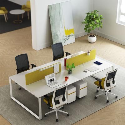 Modern Office Furniture Steel Frame Computer Desk Open Office Workstation for 4 Person