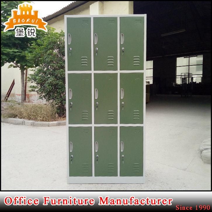 Fas-030 School Used 9 Doors Steel Clothes Cabinet Metal Locker