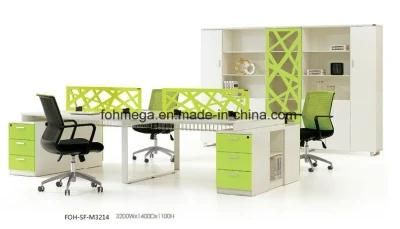 Environmentaly 4 Seats Office Cubicle Straight Workstation Table
