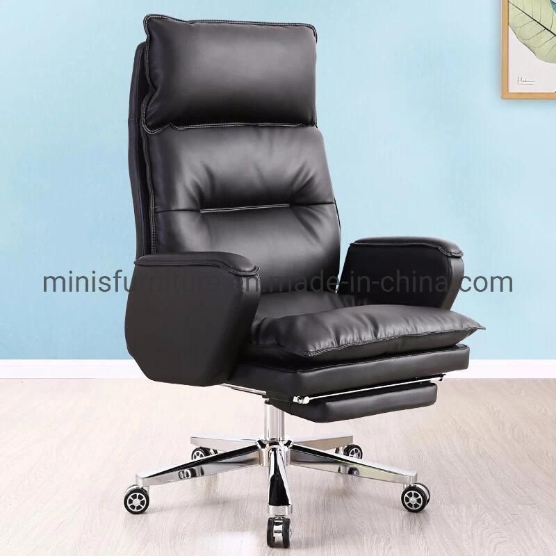 (MN-OC293) High Back Executive Boss/Manager Leather Office Computer Chair with Retractable Footstool