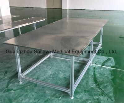 Two-Person Station Stainless Steel Work Desk Hospital Wash Sink with Cabinet
