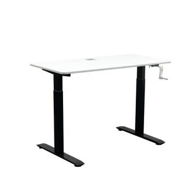 Manual Crank Hand Control Lift Metal Desk Adjustable Height Sit to Stand Hand Crank Standing Desk