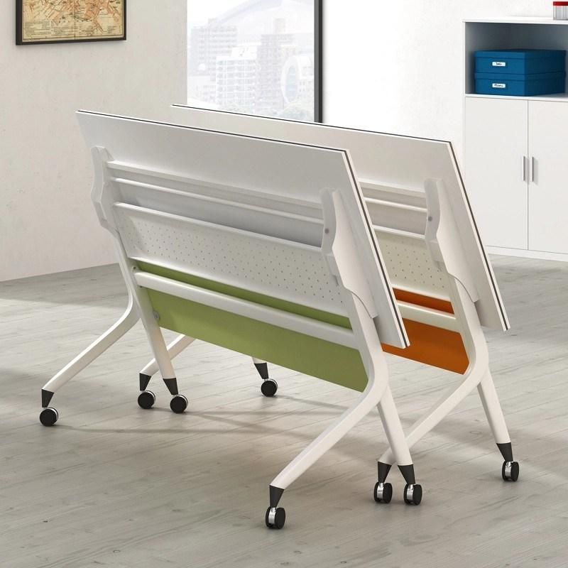 Modern Furniture Flip Office Meeting Table Folding Training Wooden Table