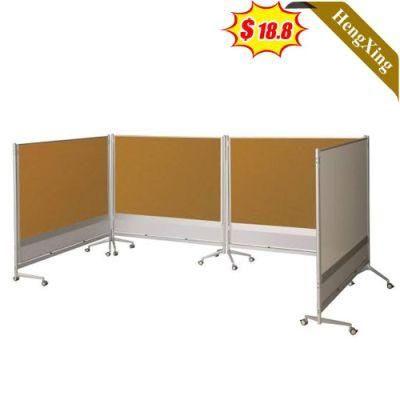 a Wood Color Office School Furniture Plastic Mobile Folding Partition