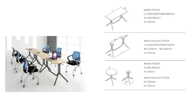 New Arrival Folded Training Table with Durable Metal Frame for Sale