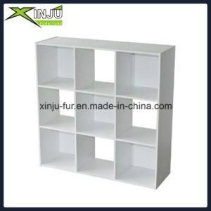 White Functional Wooden Cube Shelf (9 compartments)