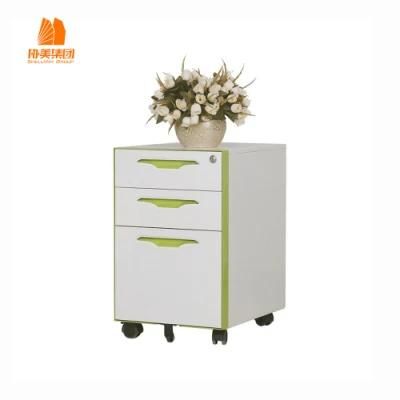 3 Drawer Under Table Filing Cabinet Metal Storage Mobile Pedestal