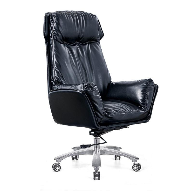 Office Furniture Synthetic Cow Leather High Back Swivel Staff Boss Executive Modern Office Chairs