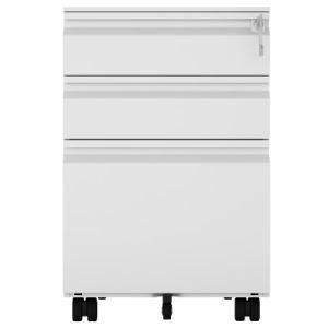 Best Price Office Metal 3 Drawers Movable Colorful Steel Filing Cabinet