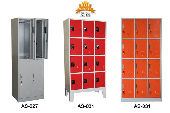 Fas-031 Powder Coated 12 Door School Clothing Cabinet Furniture Metal Locker