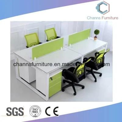 Modern 4 Seats Straight Shape Office Workstation with Metal Legs (CAS-W1851)